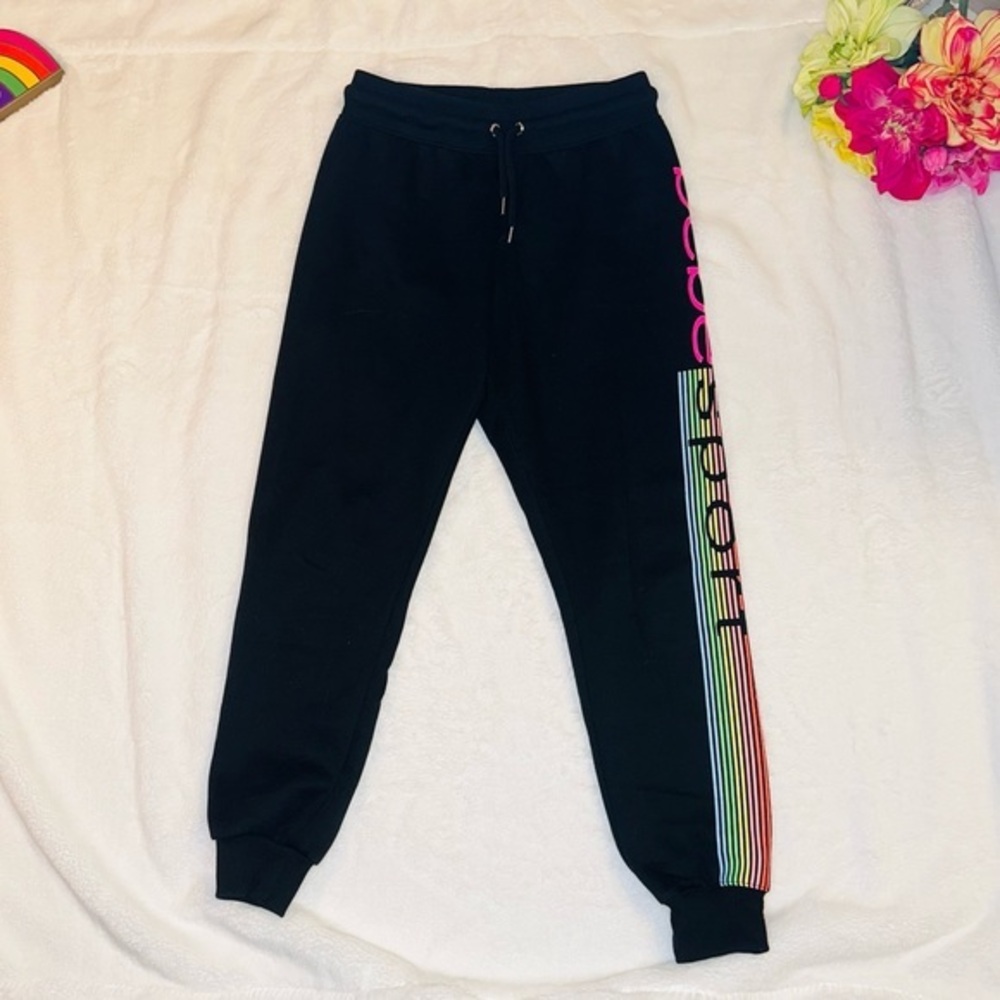 Bebe sport rainbow strip joggers